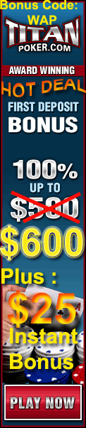 TitanPoker Bonus Code 100% match bonus up to $600