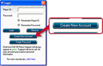 Creating a free FullTilt Poker account - Step 1: Create a new account by clicking the Create New Account button