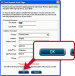 Full Tilt Poker Bonus & Deposit - Step 3: Enter all the requested details on the first deposit start page then click OK