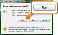 Install PartyPoker - Step 2 - Click Run
