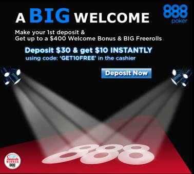 888poker libre $ 10 de bonificación por 888 Poker