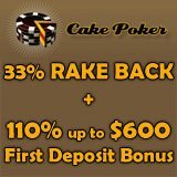 cake poker rake back