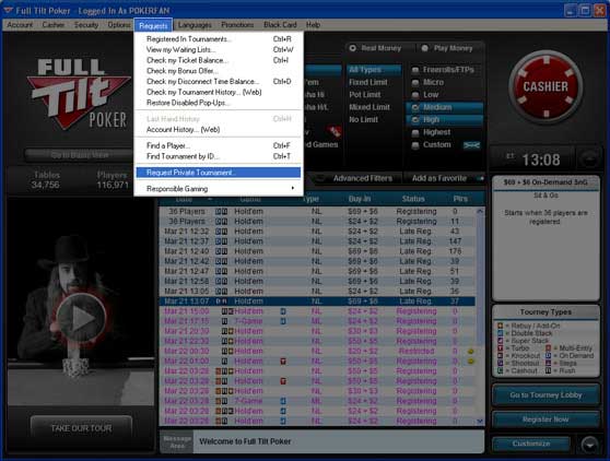 Full Tilt Poker privates Turnier