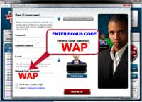 Paso 2:  Código bono FullTilt Poker