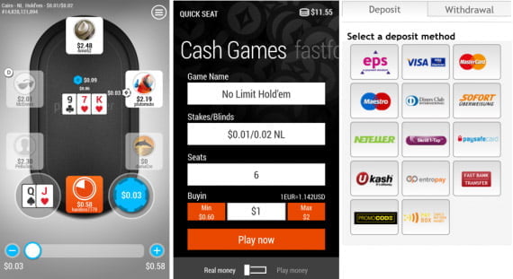 Party Poker app Windows-telefon