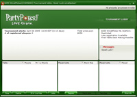 partypoker lobby screenshot of bonus codes
