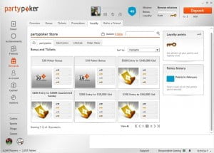 party poker loyalty store