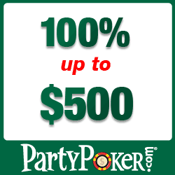 Party Poker vous inscrire super bonus code