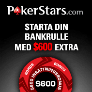 PokerStars Ladda Bonuskod 25% upp till $250 