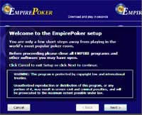 setup empire poker