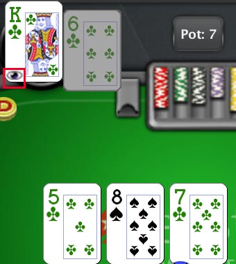 Show one card at Pokerstars after folding