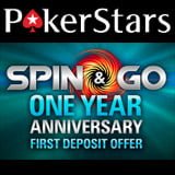 Spin n Go års-jubileumsfeiring PokerStars