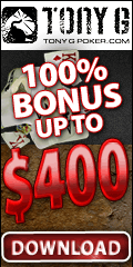 Tony G Poker offers a great sign up bonus of 100% matched up to $400 of the deposited amount. Players can enjoy the iPoker Sit-n-Go Progressive Jackpot Tournaments which has loads of cash up for grabs.